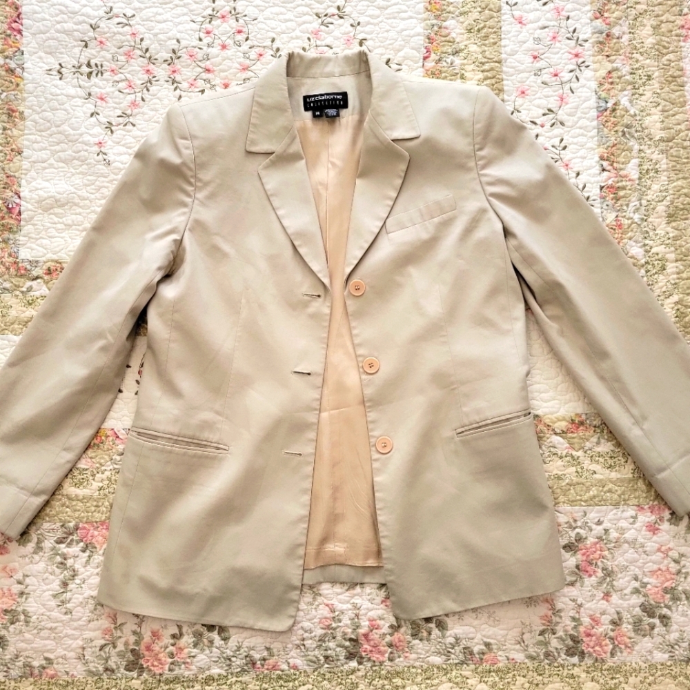 Liz Claiborne Collection tan blazer sz 14